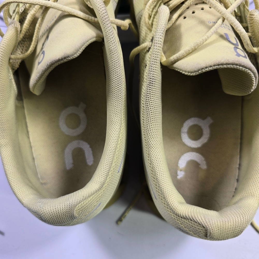 On Cloud Running Shoes Womens 9.5 Yellow Mesh Sneakers Low Top CloudTec FVN OI - Picture 8 of 13